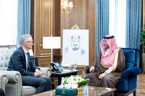 سمو أمير منطقة الحدود الشمالية يستقبل سفير جمهورية ألمانيا الاتحادية لدى المملكة