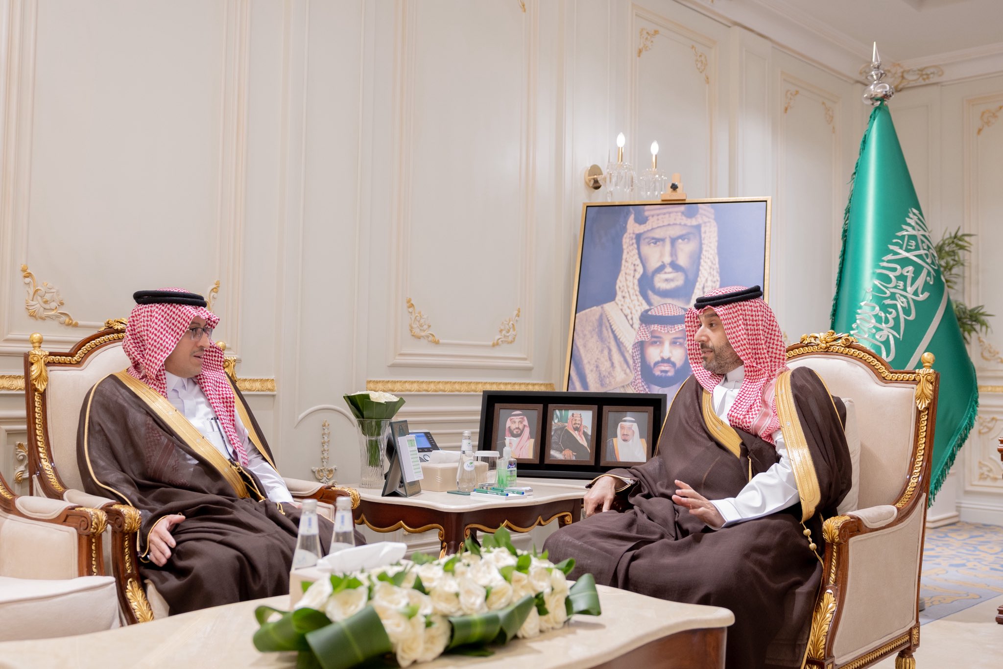 His Royal Highness the Deputy Governor of the Northern Borders Region receives the Chairman of the Board of Directors of the Chamber of Commerce in the region