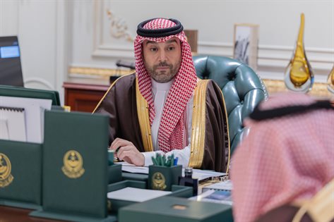 His Royal Highness the Deputy Governor of the Northern Borders Region receives the Director of the Ministry of Interior Club in the region