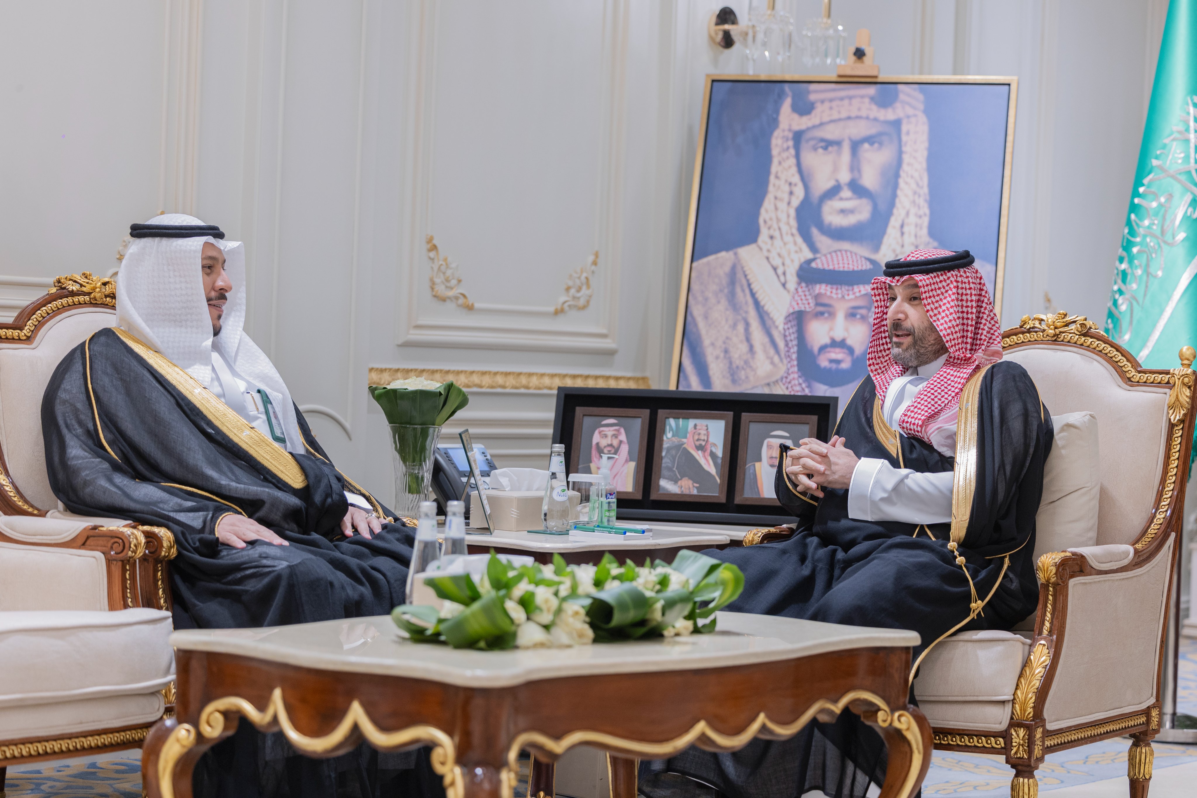 His Royal Highness the Deputy Governor of the Northern Borders Region receives the newly appointed Director of the branch of the Ministry of Environment  Water  and Agriculture